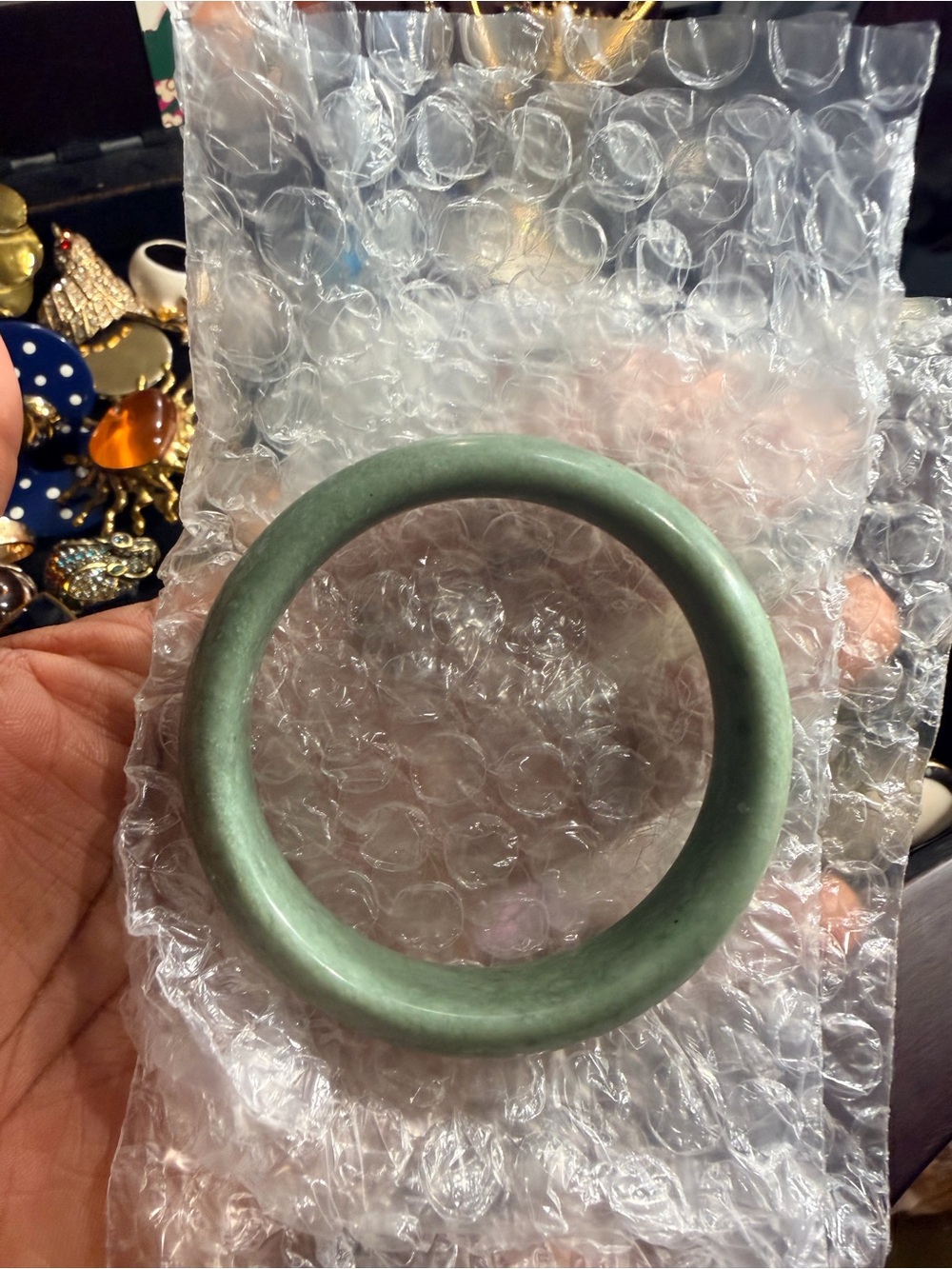 Classic Green Jade Bangle Bracelet - Women Accessories